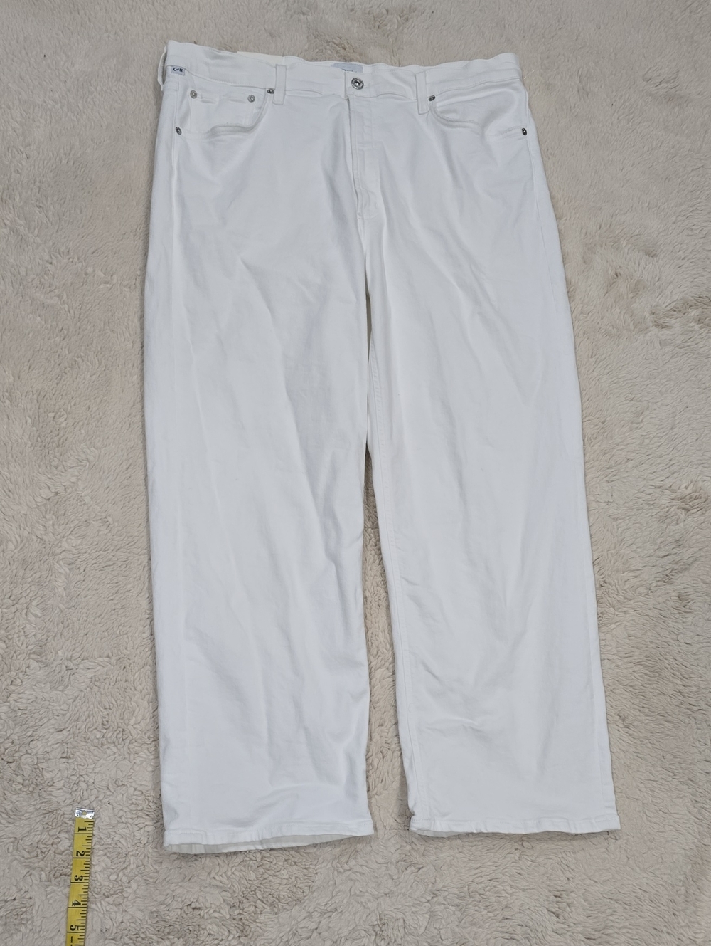 Citizens Of Humanity White Relaxed Straight Jeans
